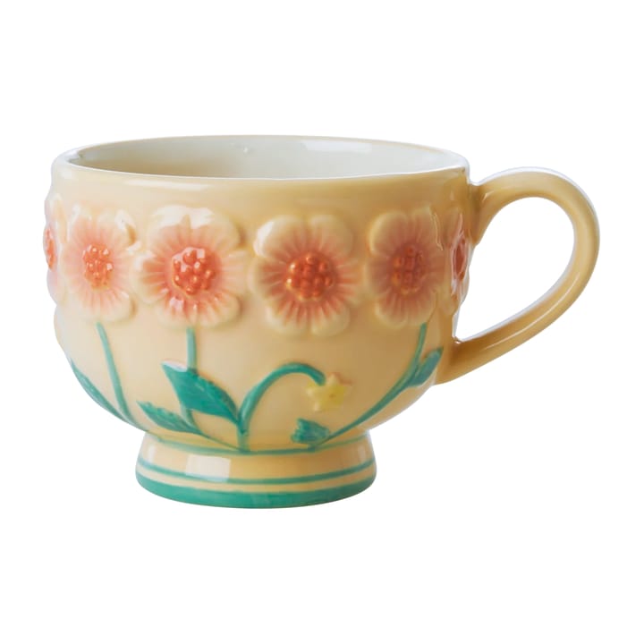 Taza de cerámica Rice Embossed Flower 30 cl - Creme - RICE