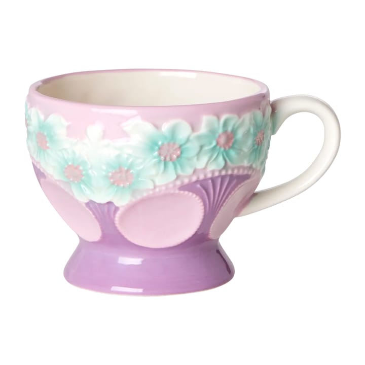 Taza de cerámica Rice Embossed Flower 30 cl - Lavender - RICE