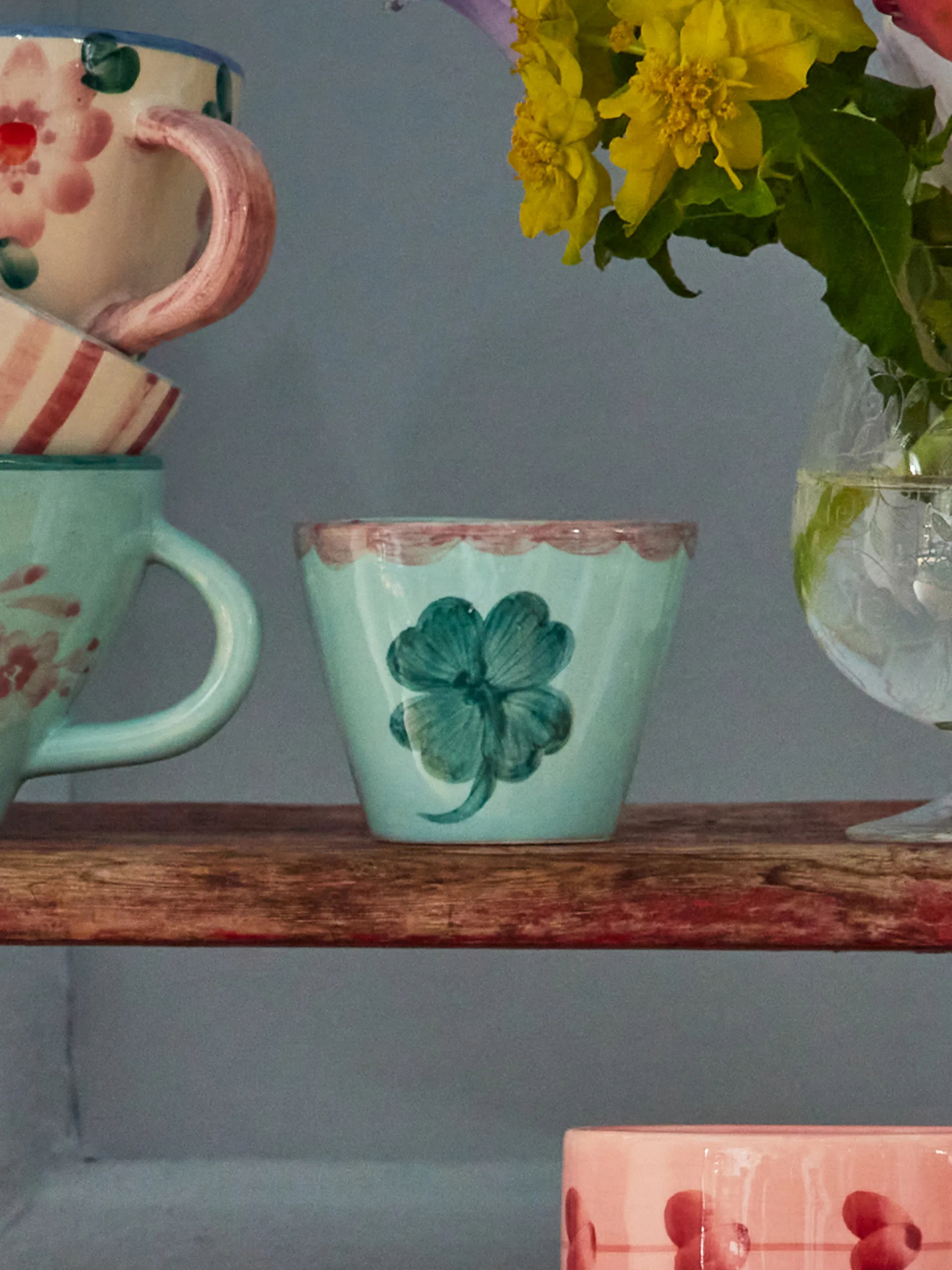 Taza de espresso de cerámica Rice 7 cl, Good Luck Clover RICE