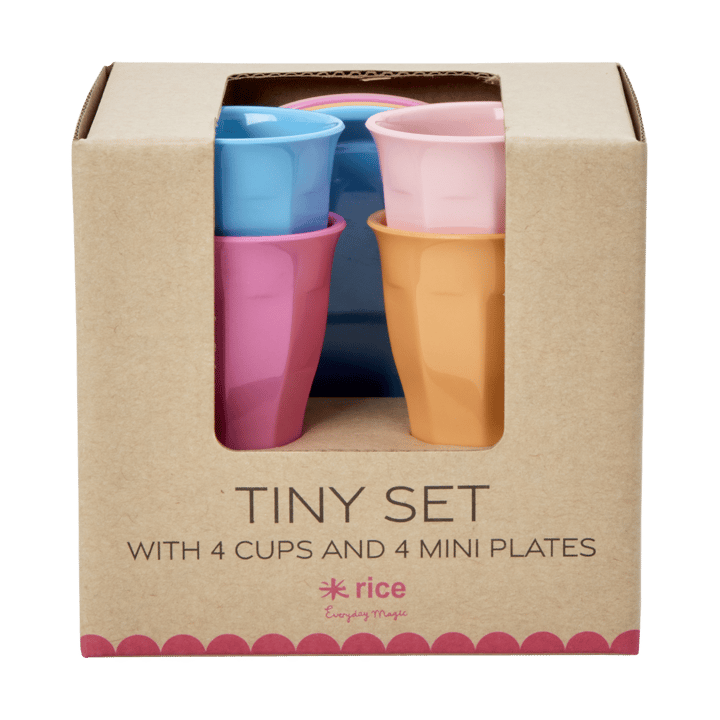 Taza de espresso Rice melamina en caja de regalo, 4-pack - Multicolor - RICE