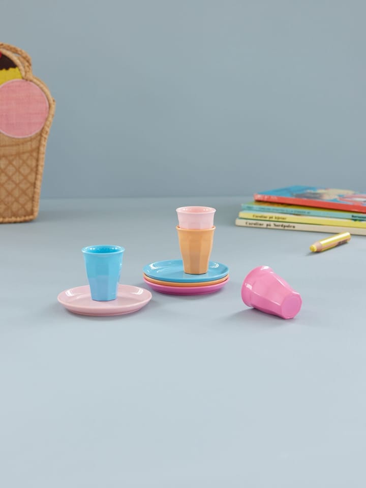 Taza de espresso Rice melamina en caja de regalo, 4-pack, Multicolor RICE
