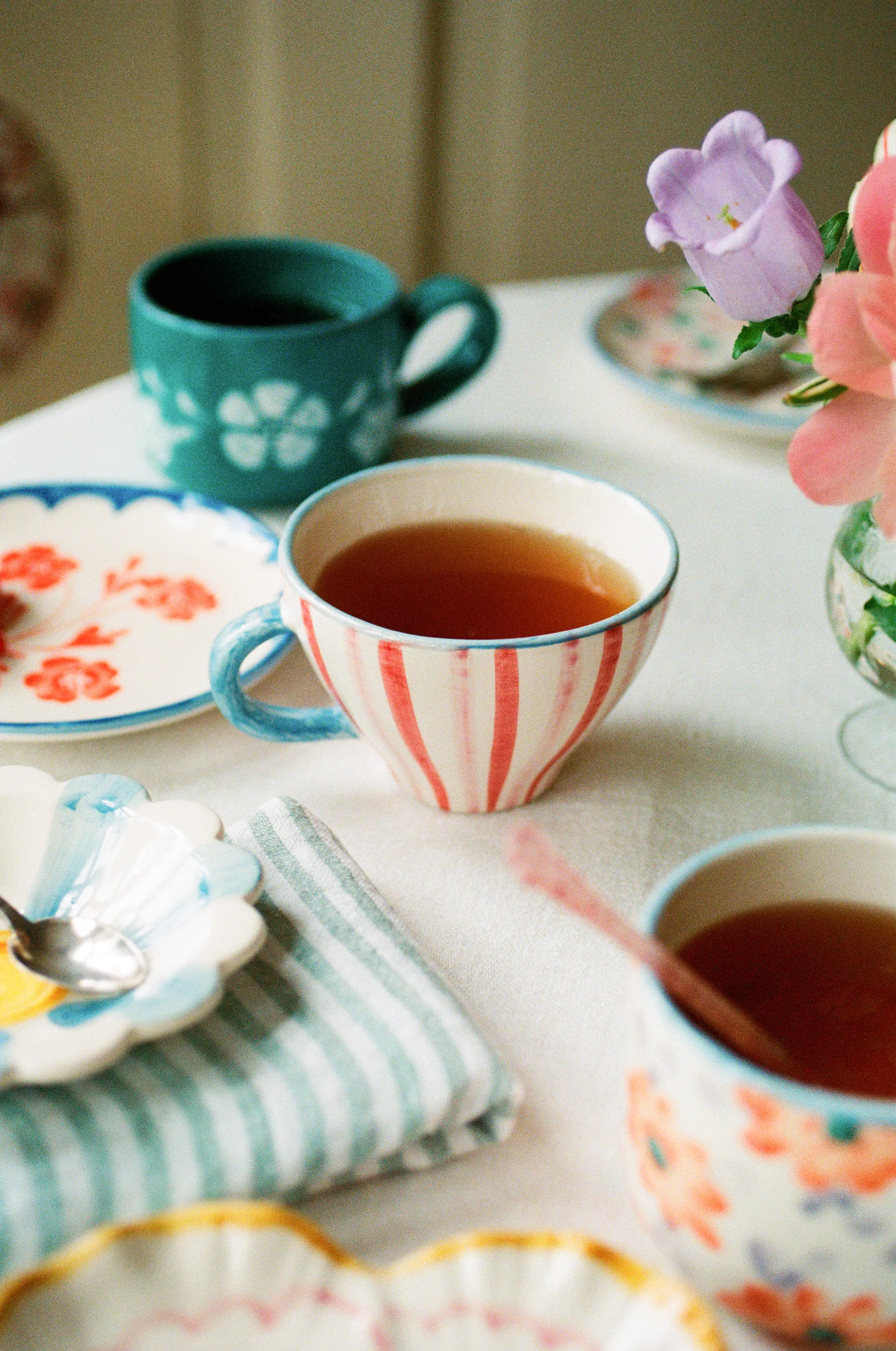Taza de té de cerámica Rice, Stripes RICE