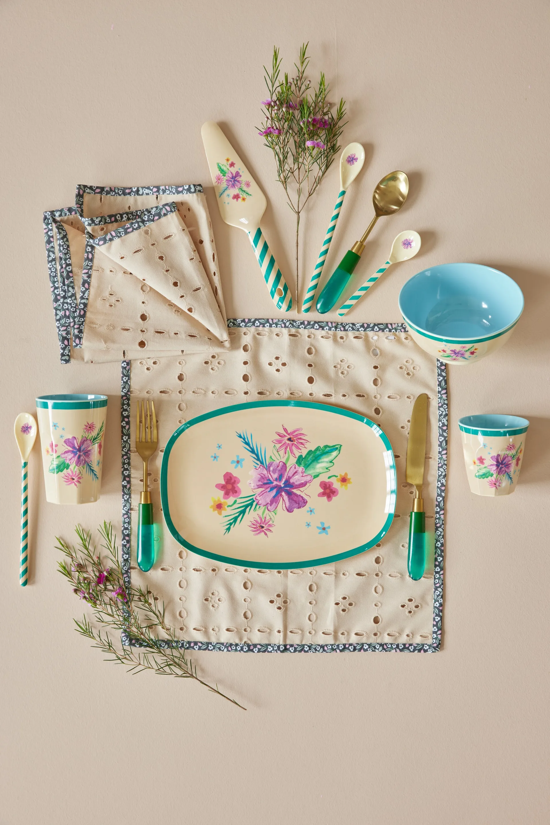 Taza melamina Rice mediana, Arda florece RICE