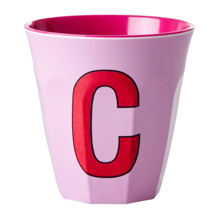 Taza melamina Rice mediana letra C 30 cl - Pink - RICE