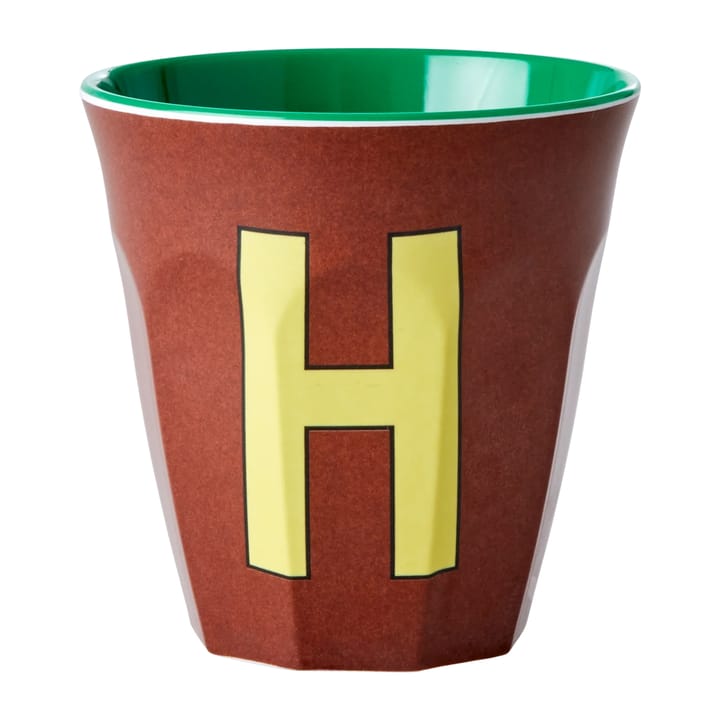 Taza melamina Rice mediana letra H 30 cl - Brown - RICE