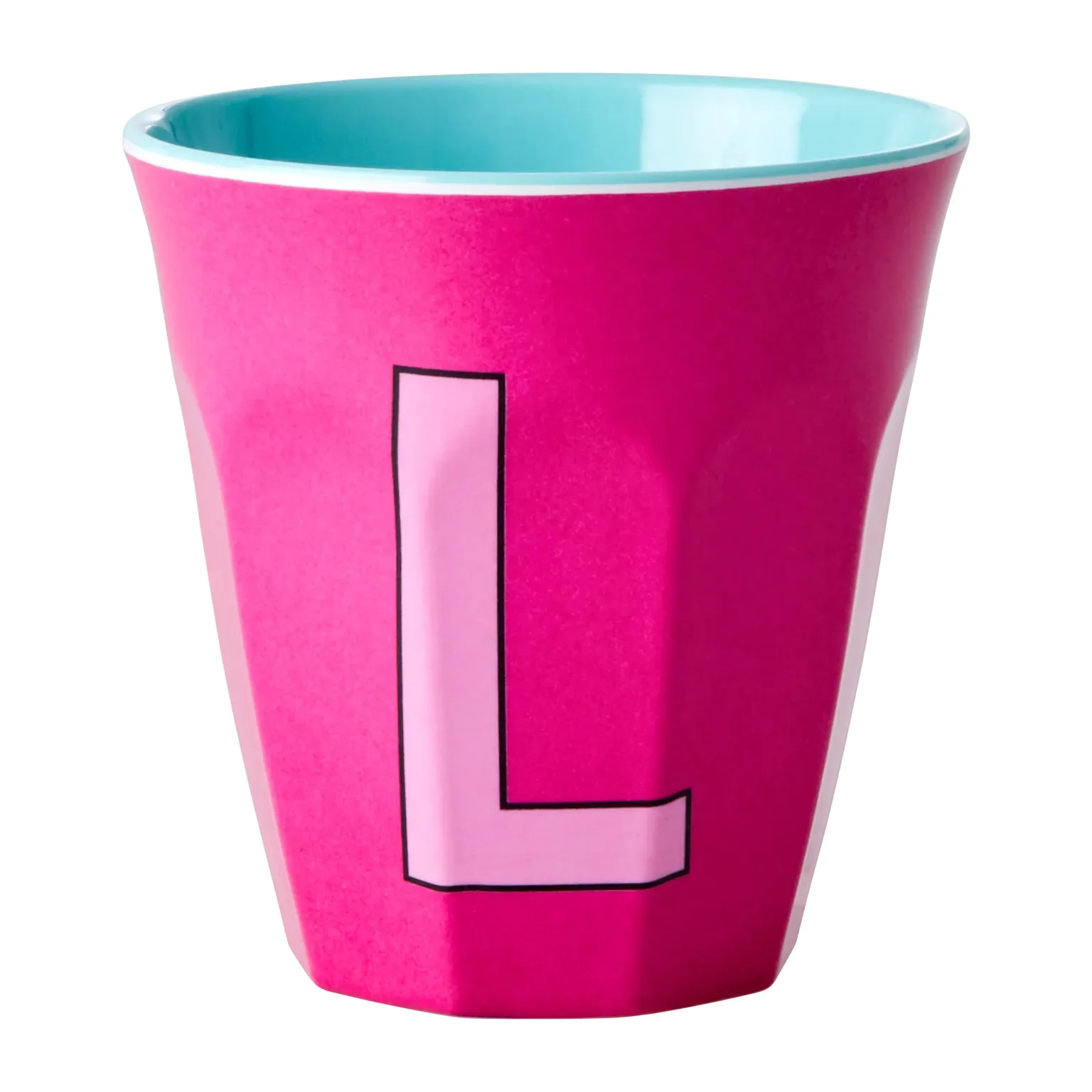 Taza melamina Rice mediana letra L 30 cl, Fuchsia RICE