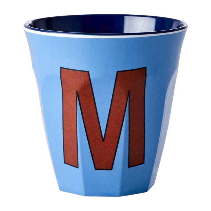 Taza melamina Rice mediana letra M 30 cl - New dusty blue - RICE