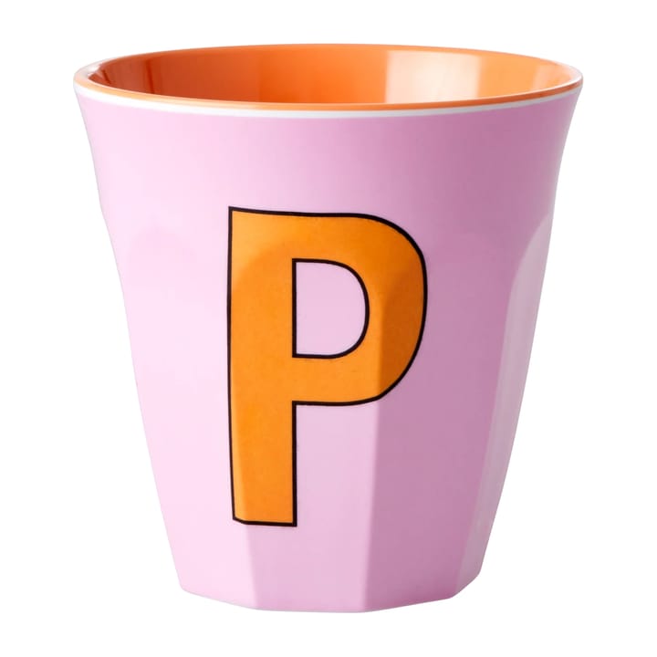 Taza melamina Rice mediana letra P 30 cl - Pink - RICE