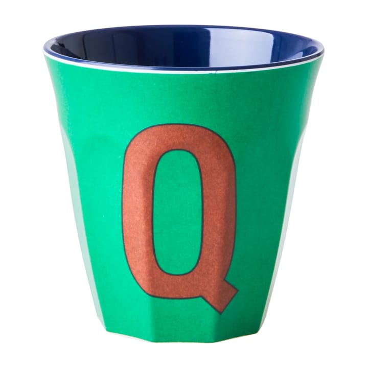 Taza melamina Rice mediana letra Q 30 cl - Green - RICE