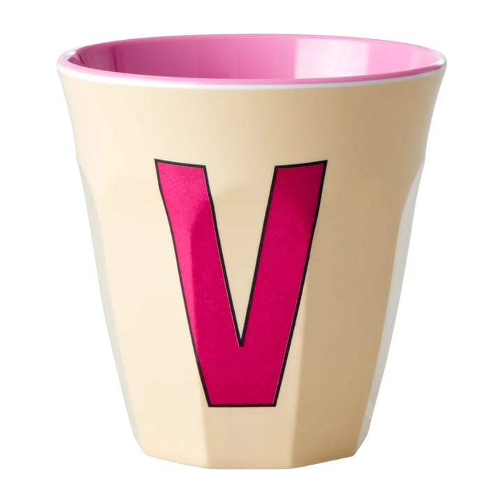 Taza melamina Rice mediana letra V 30 cl - Soft yellow - RICE