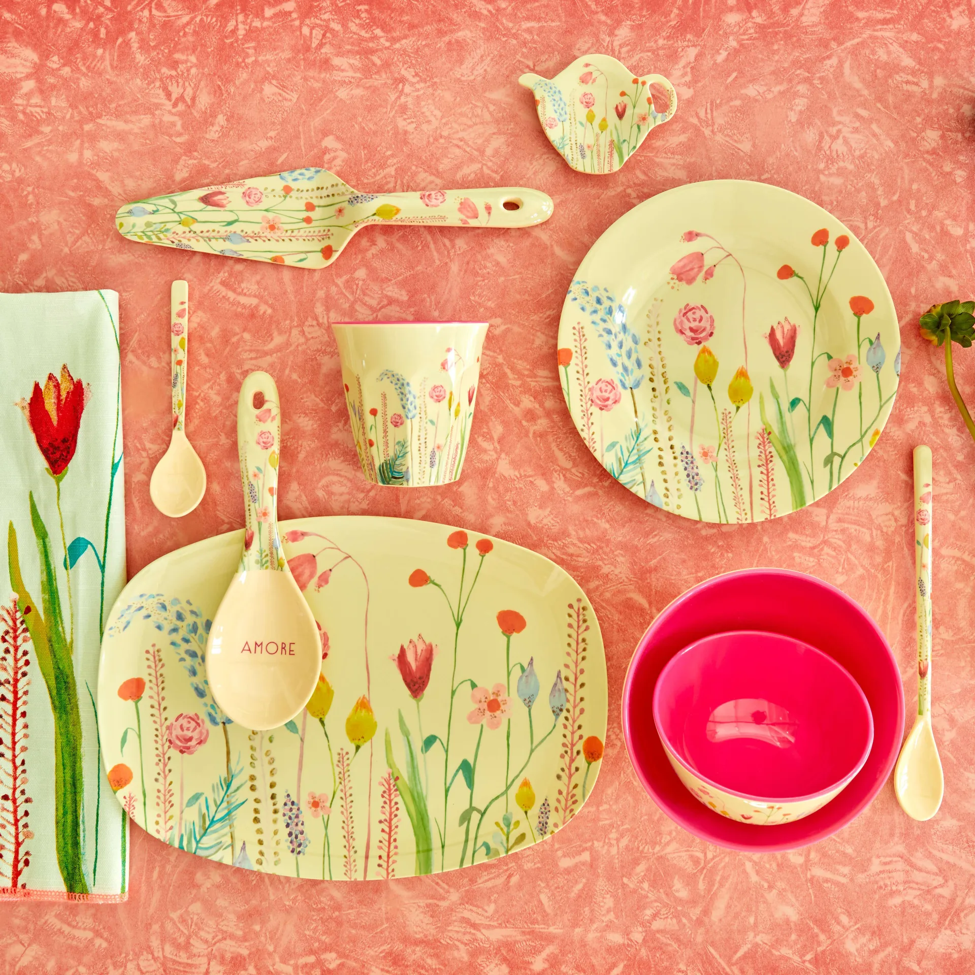 Taza melamina Rice mediana, Summer flowers RICE