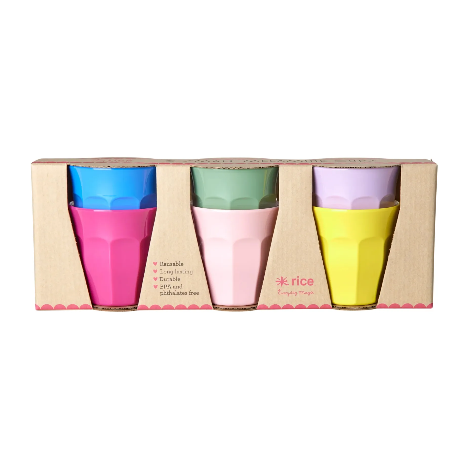 Tazas pequeñas Rice melamina, 6-pack, Multicolor RICE