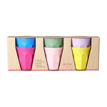 Tazas pequeñas Rice melamina, 6-pack - Multicolor - RICE