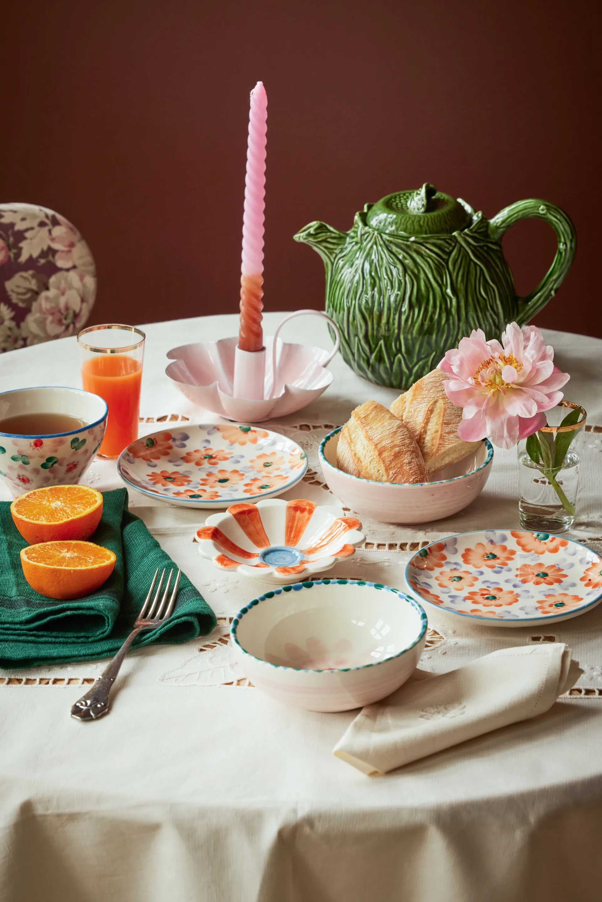 Tetera de cerámica Rice 1,6 L, Embossed kale design RICE