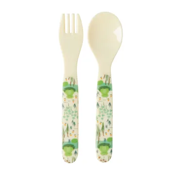 Vajilla infantil Rice 4 piezas - Frog - RICE