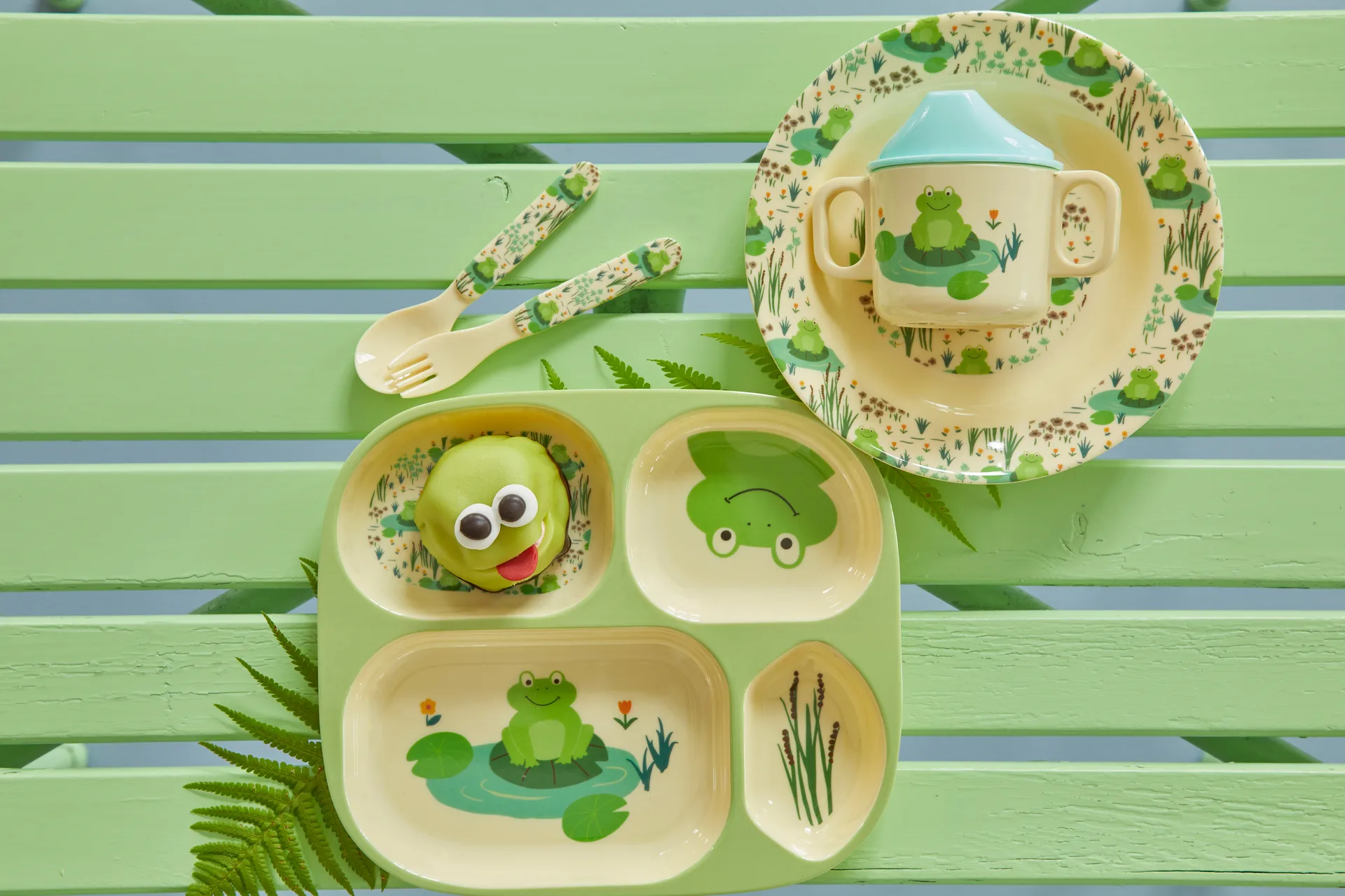 Vajilla infantil Rice 4 piezas, Frog RICE