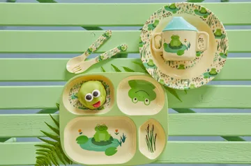 Vajilla infantil Rice 4 piezas - Frog - RICE