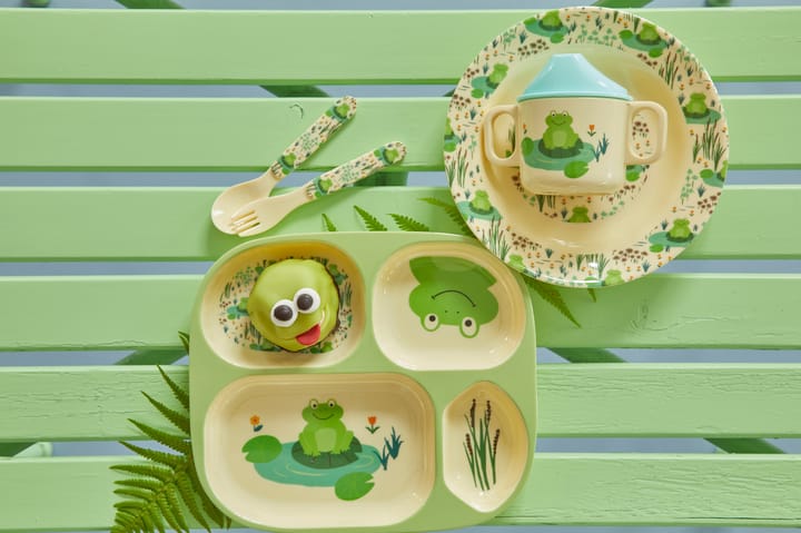 Vajilla infantil Rice 4 piezas - Frog - RICE