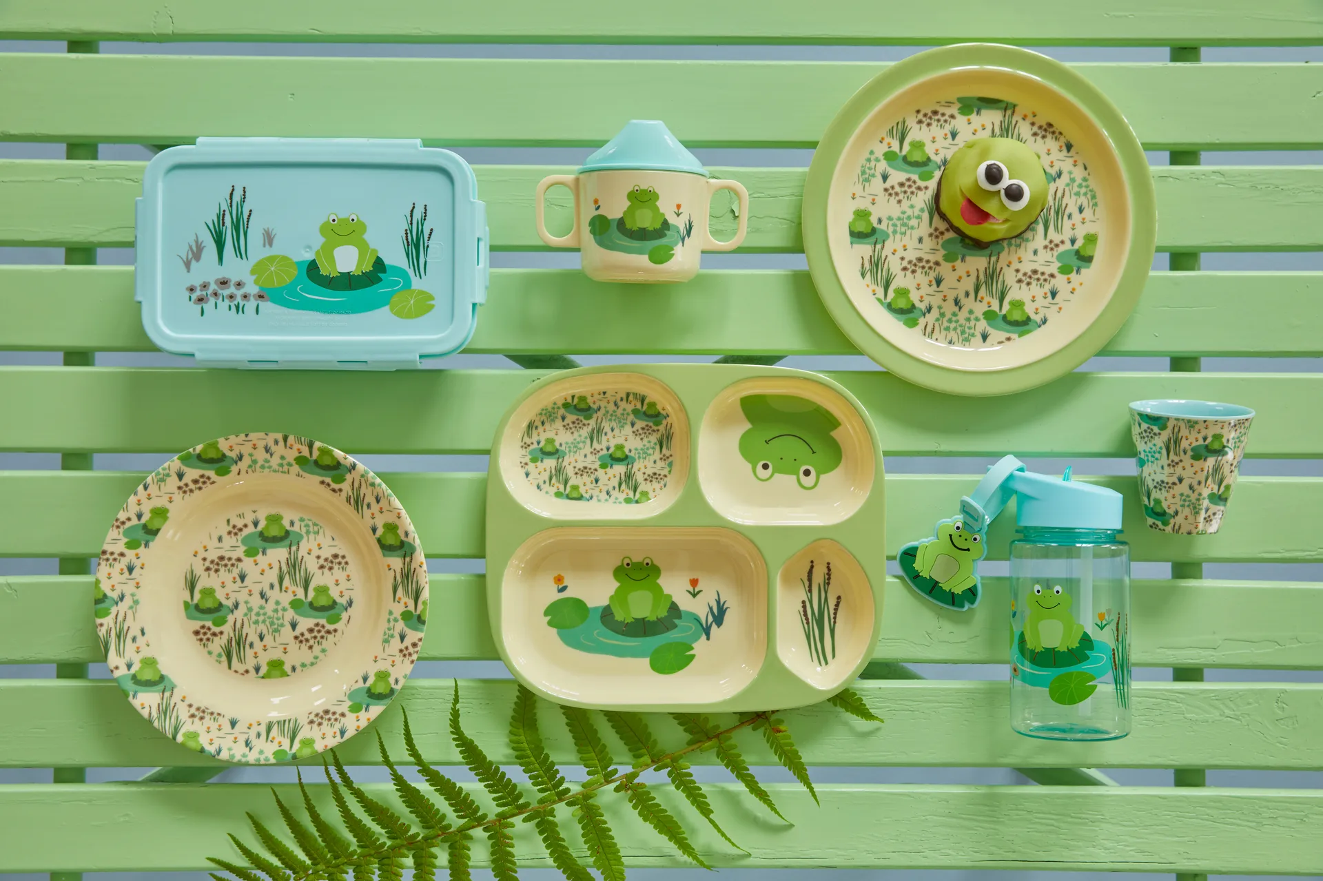 Vajilla infantil Rice 4 piezas, Frog RICE