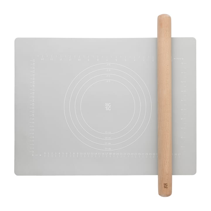 BAKE-IT Rodillo de cocina y lámina de horno - Light grey - RIG-TIG