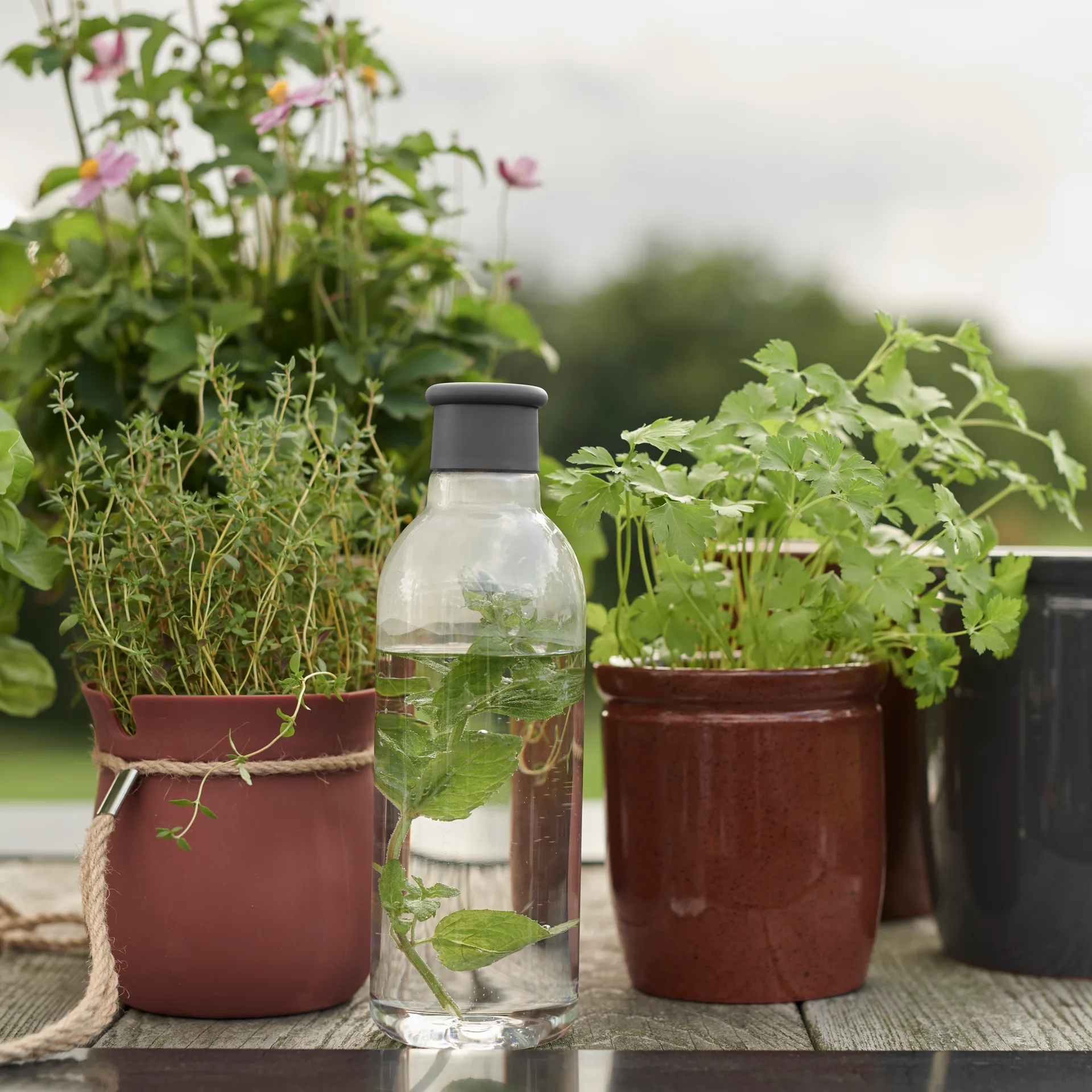 Botella de agua DRINK-IT 0,75 l, Grey RIG-TIG