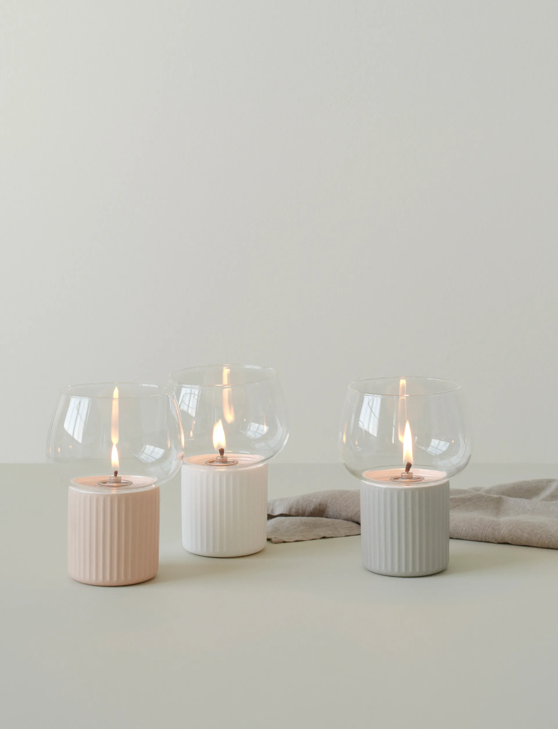 Lámpara de aceite HYGGE hurricane 16 cm, White RIG-TIG