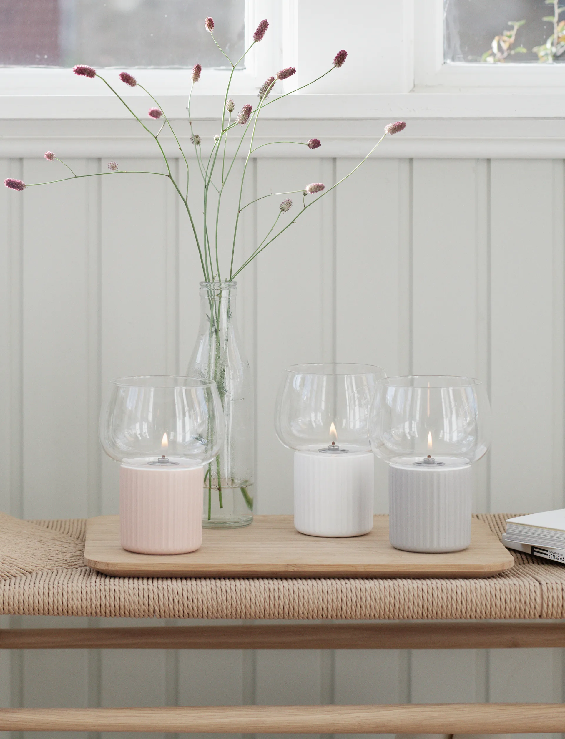 Lámpara de aceite HYGGE hurricane 16 cm, White RIG-TIG