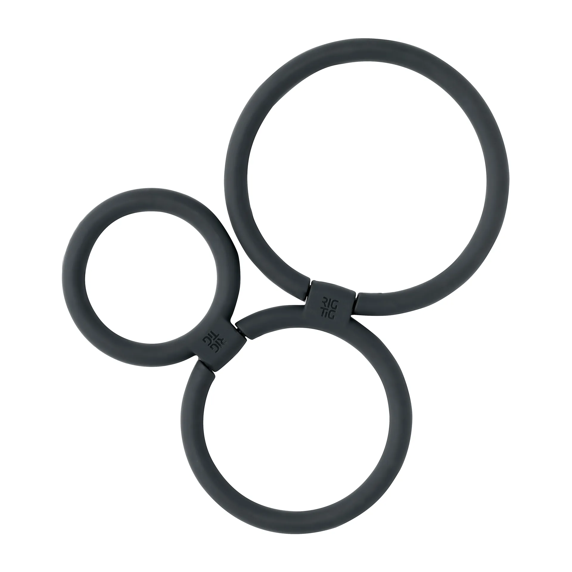 Salvamanteles CIRCLES Ø13 cm, negro RIG-TIG