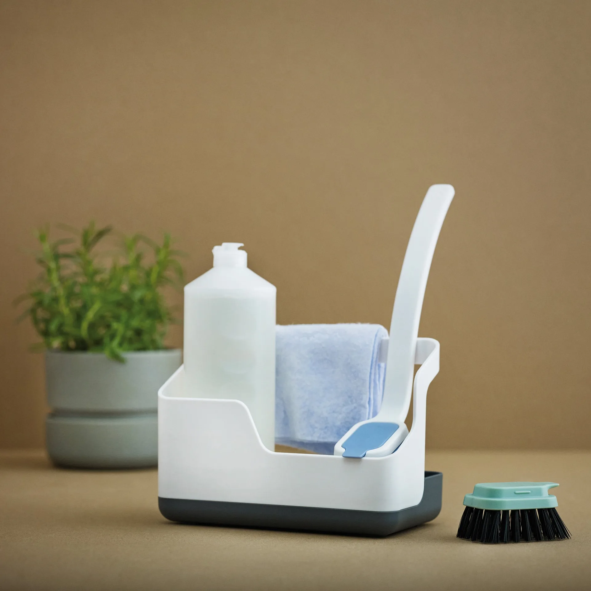 Set de limpiar platos Sink-Caddy, blanco-gris RIG-TIG