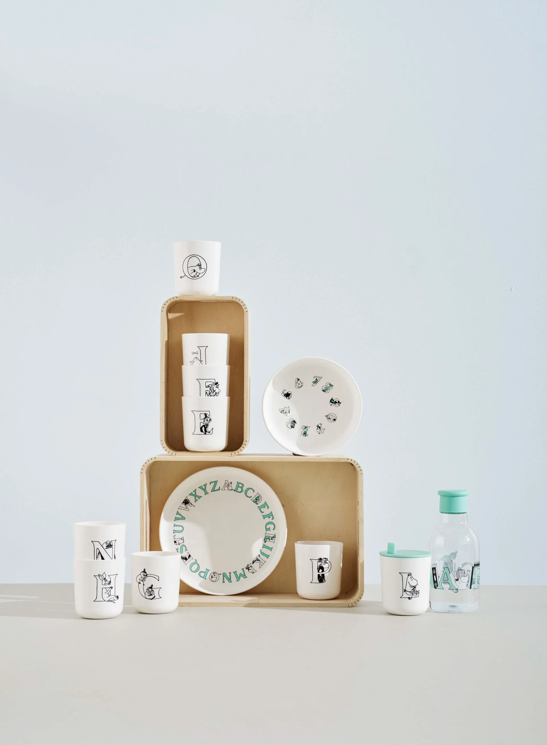 Tape para beber para taza Moomin ABC, Turqouise RIG-TIG