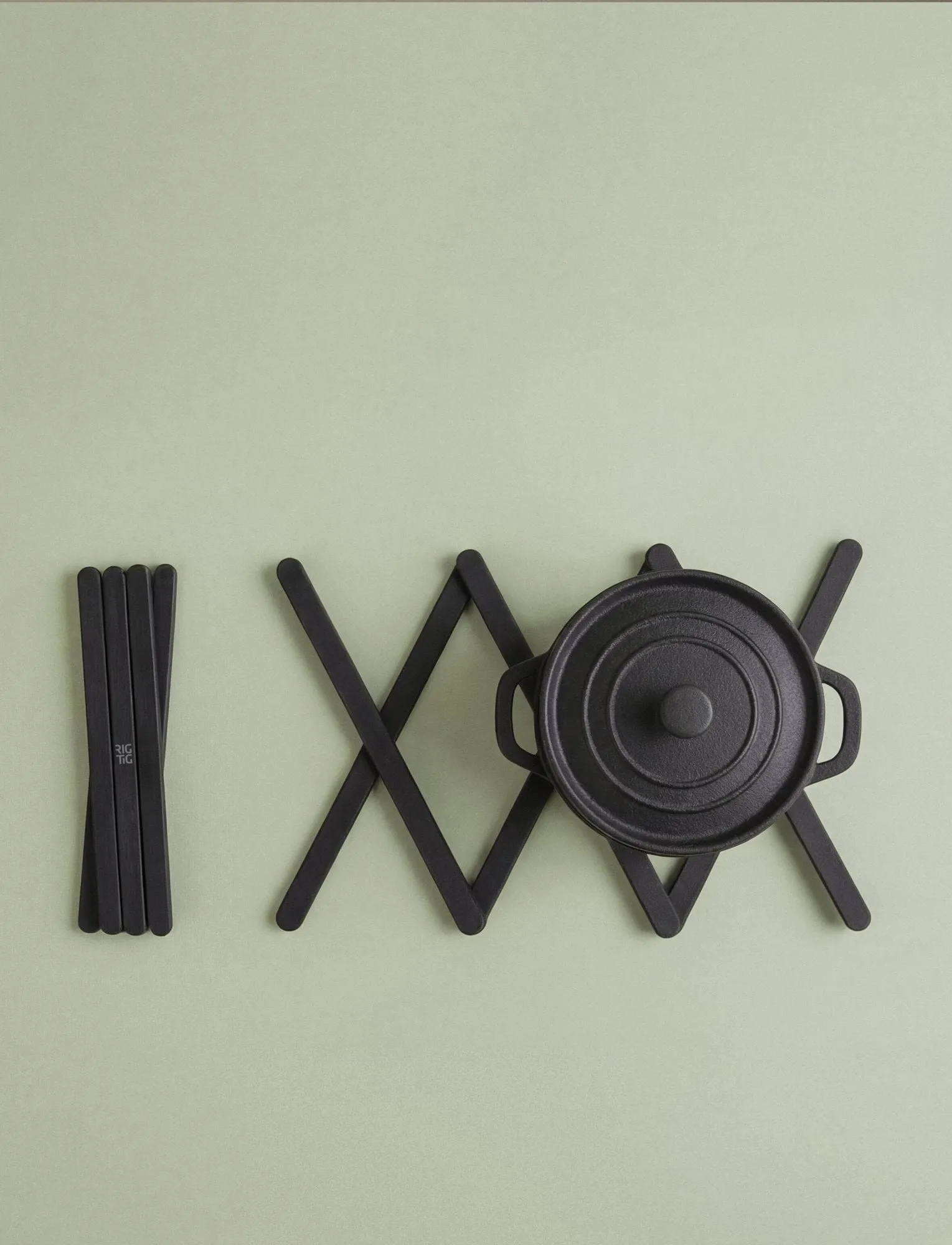 TRIX salvamanteles, Negro, 20,7 cm RIG-TIG
