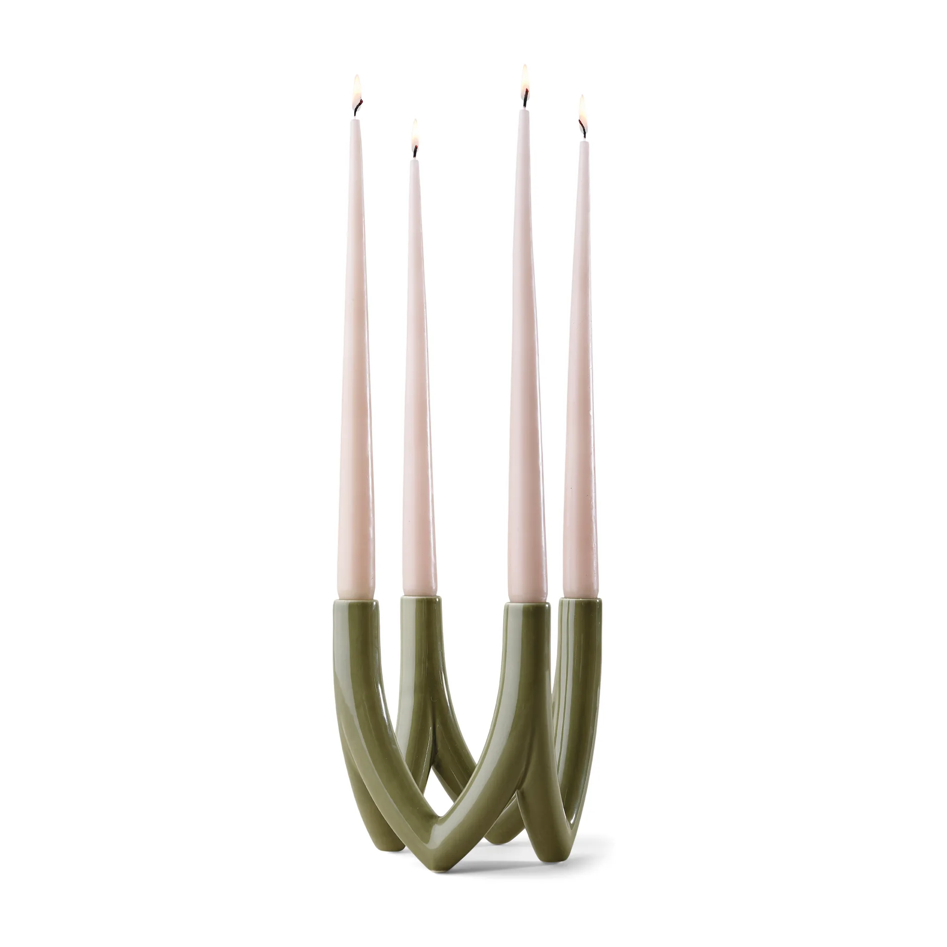 Candelabro Chandelier no. 56, Olive green Ro Collection