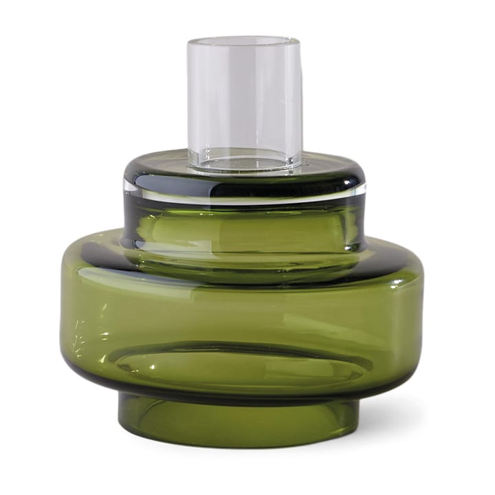 Glass candlestick no. 54, Moss green Ro Collection