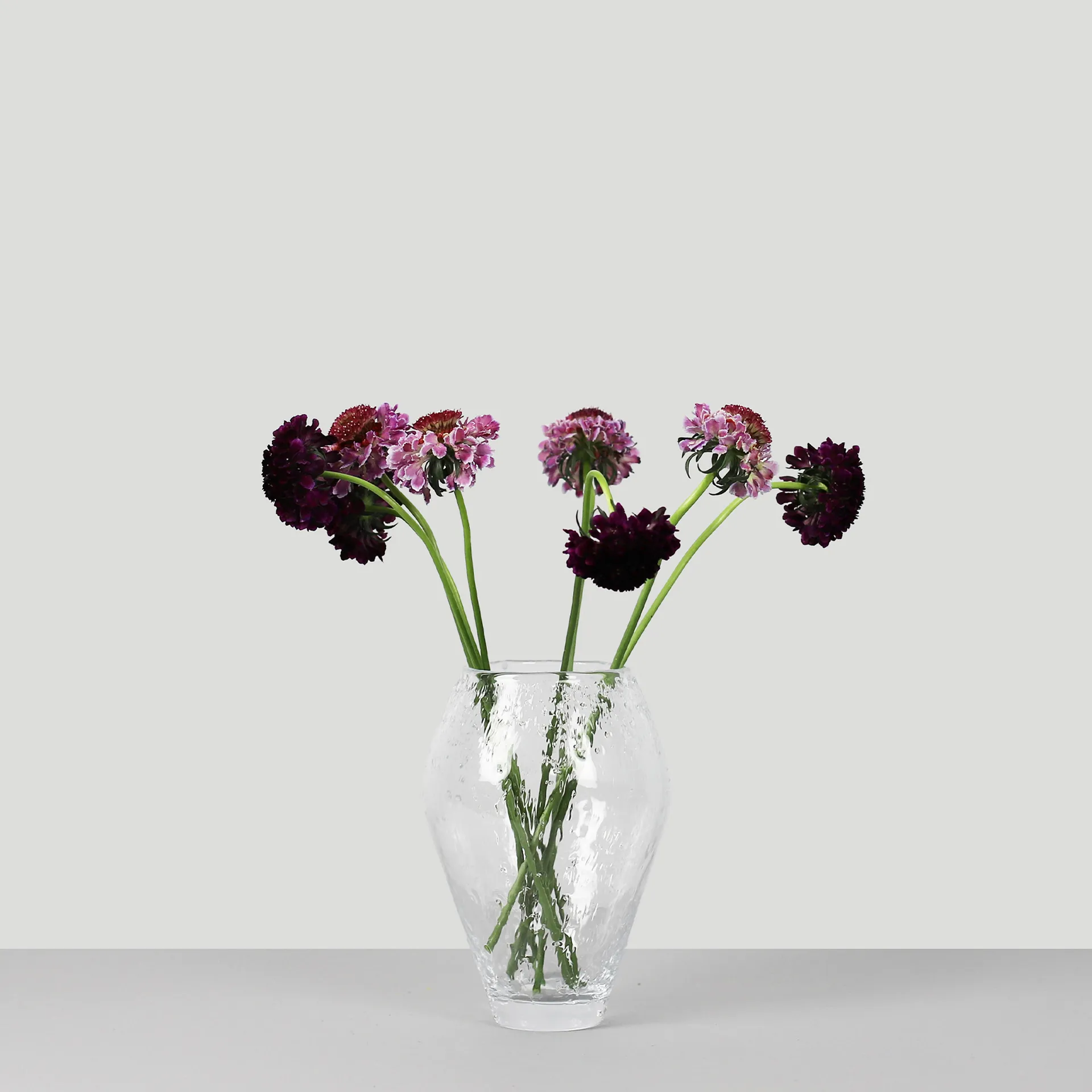 Jarrón de vidrio Crushed small, Clear Ro Collection