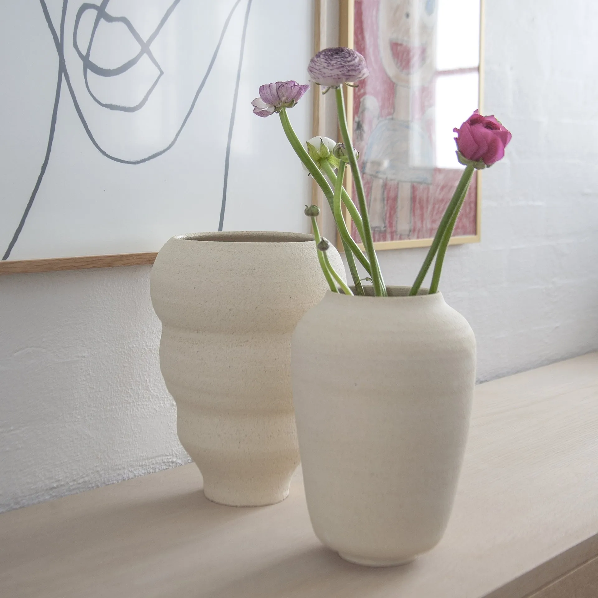 Jarrón Hand turned Vase no. 59 Classic, Vanilla Ro Collection