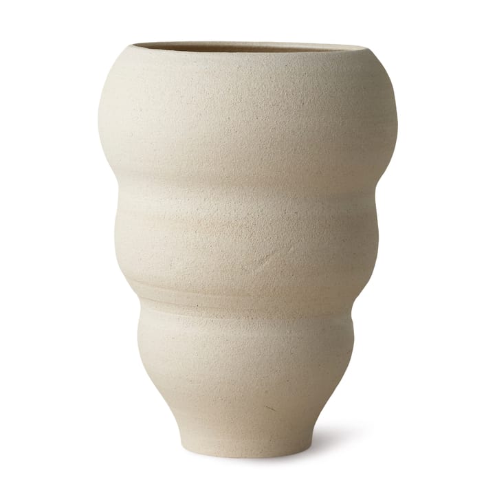 Jarrón Hand turned Vase no. 60 Curved - Vanilla - Ro Collection