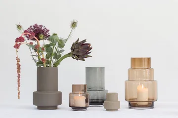 Jarrón Hurricane L Ø17 - Dark Stone - Ro Collection