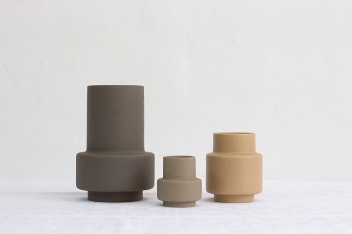 Jarrón Hurricane M Ø12, Soft Ochre Ro Collection