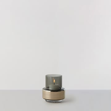 Portavelas Hurricane smoked tealight no. 25 - Platino - Ro Collection