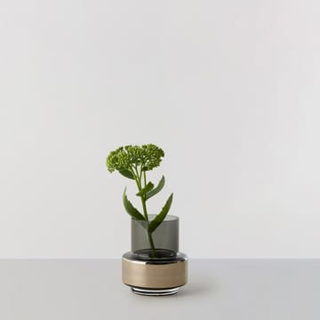 Portavelas Hurricane smoked tealight no. 25 - Platino - Ro Collection