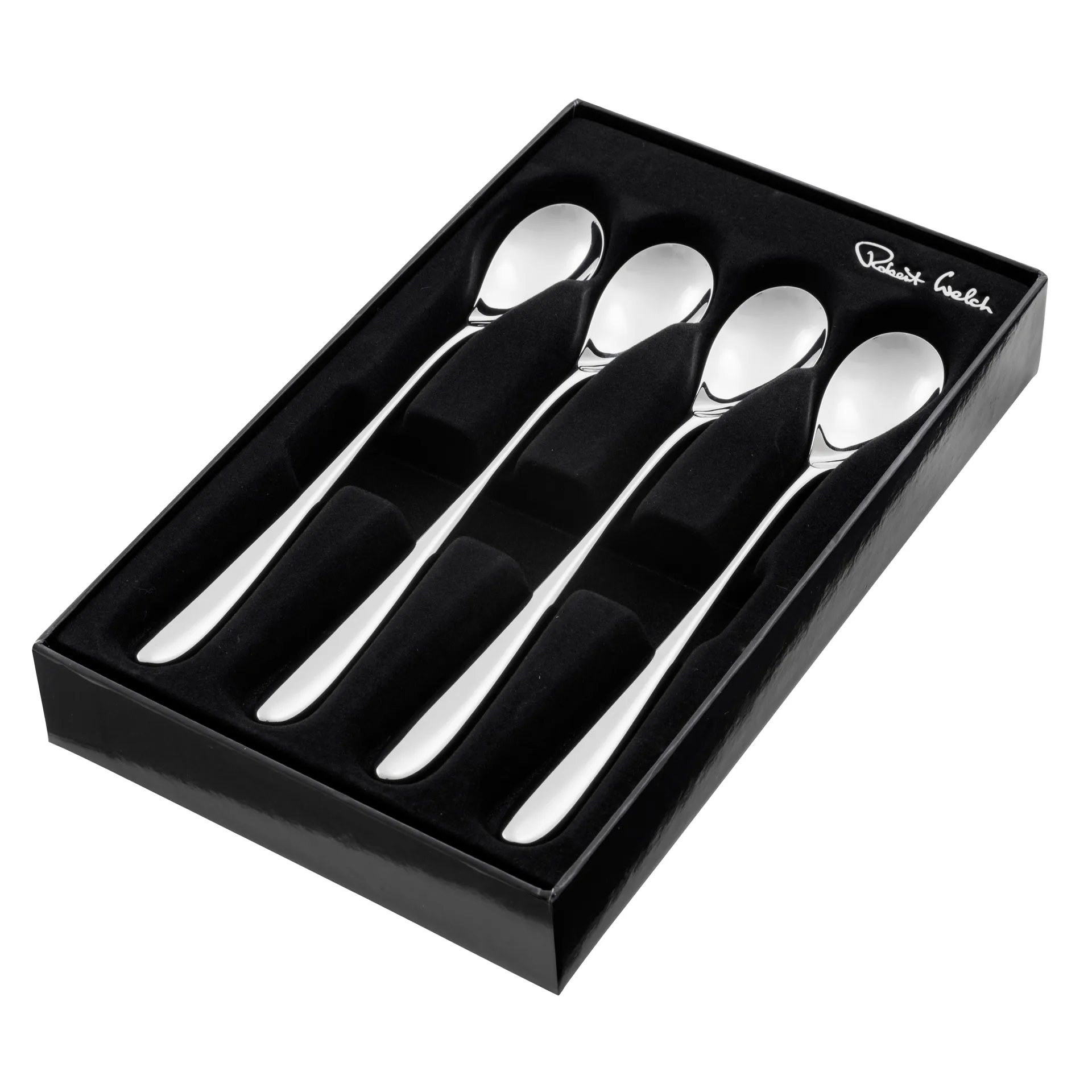 4 Cucharas de café con leche Bourton Bright, acero inoxidable Robert Welch