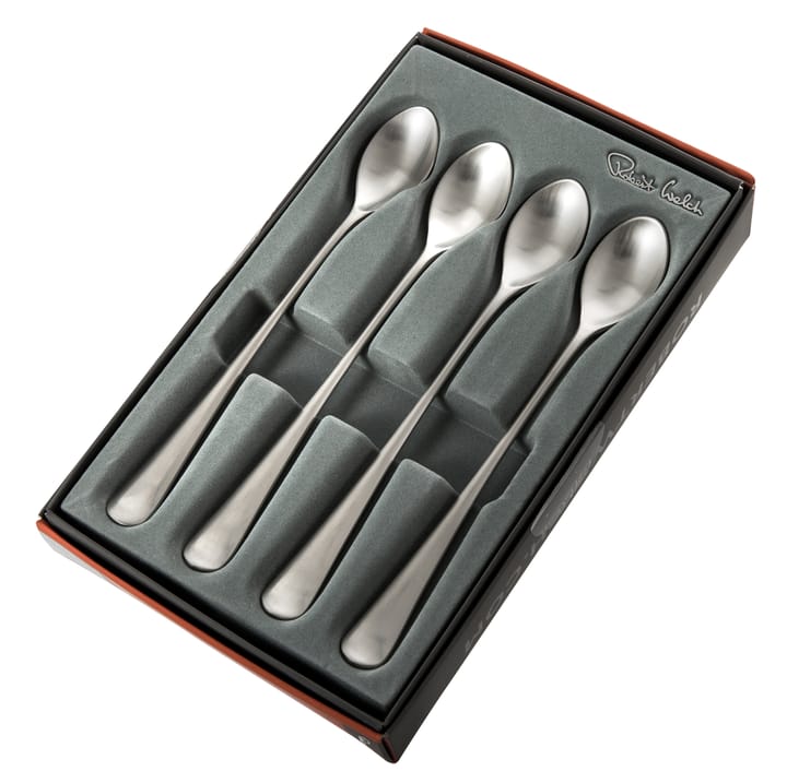 4 Cucharas de café con leche Radford mate, acero inoxidable Robert Welch