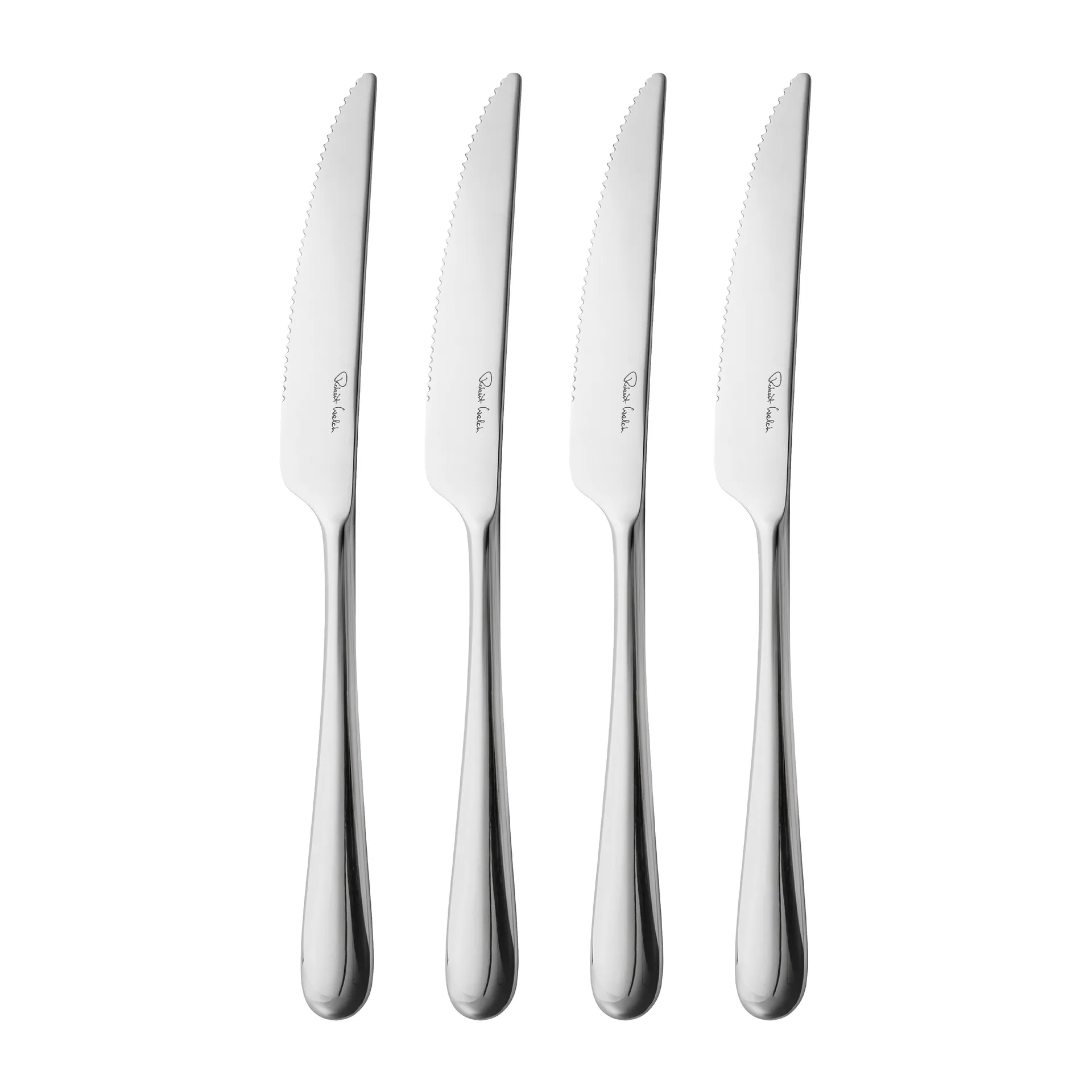4 Cuchillos de carne Kingham Bright, acero inoxidable Robert Welch