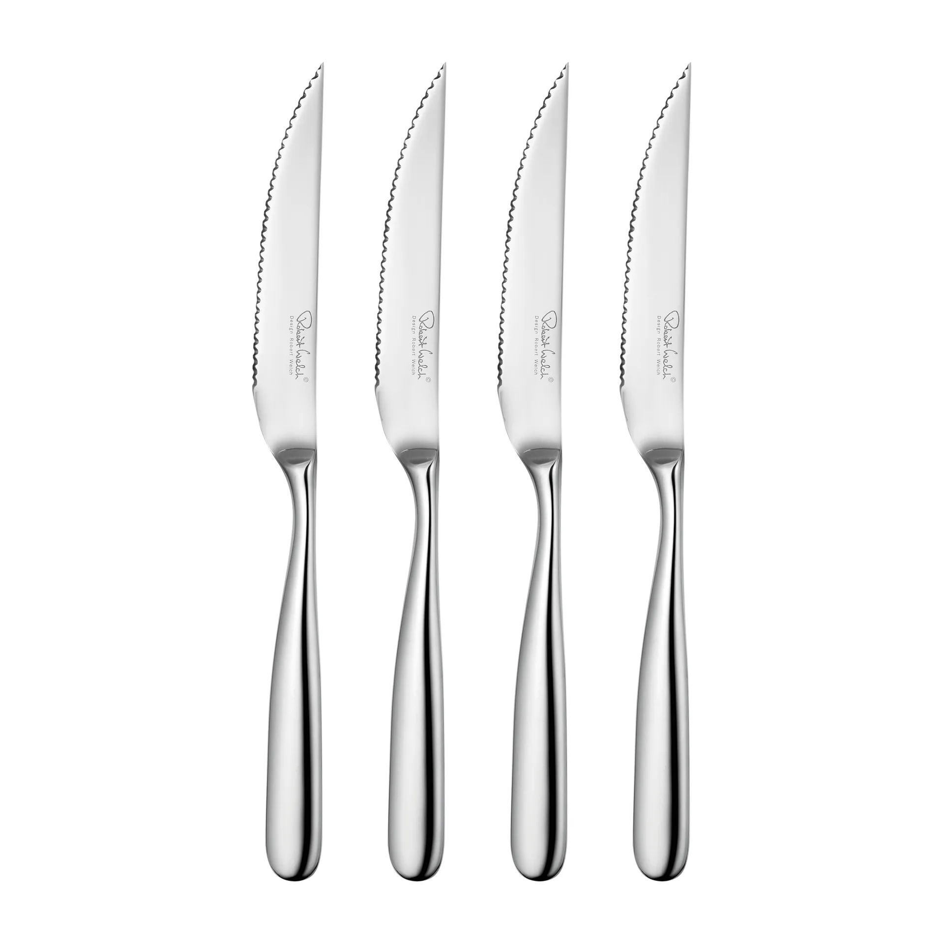 4 Cuchillos de carne Stanton Bright, acero inoxidable Robert Welch