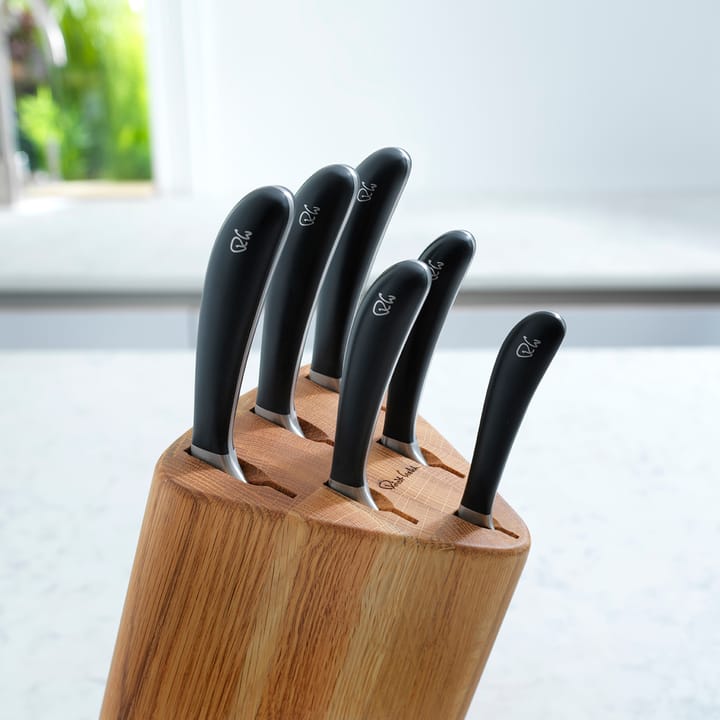 Bloque y set de cuchillos Signature Prism Oak 7 piezas, roble Robert Welch