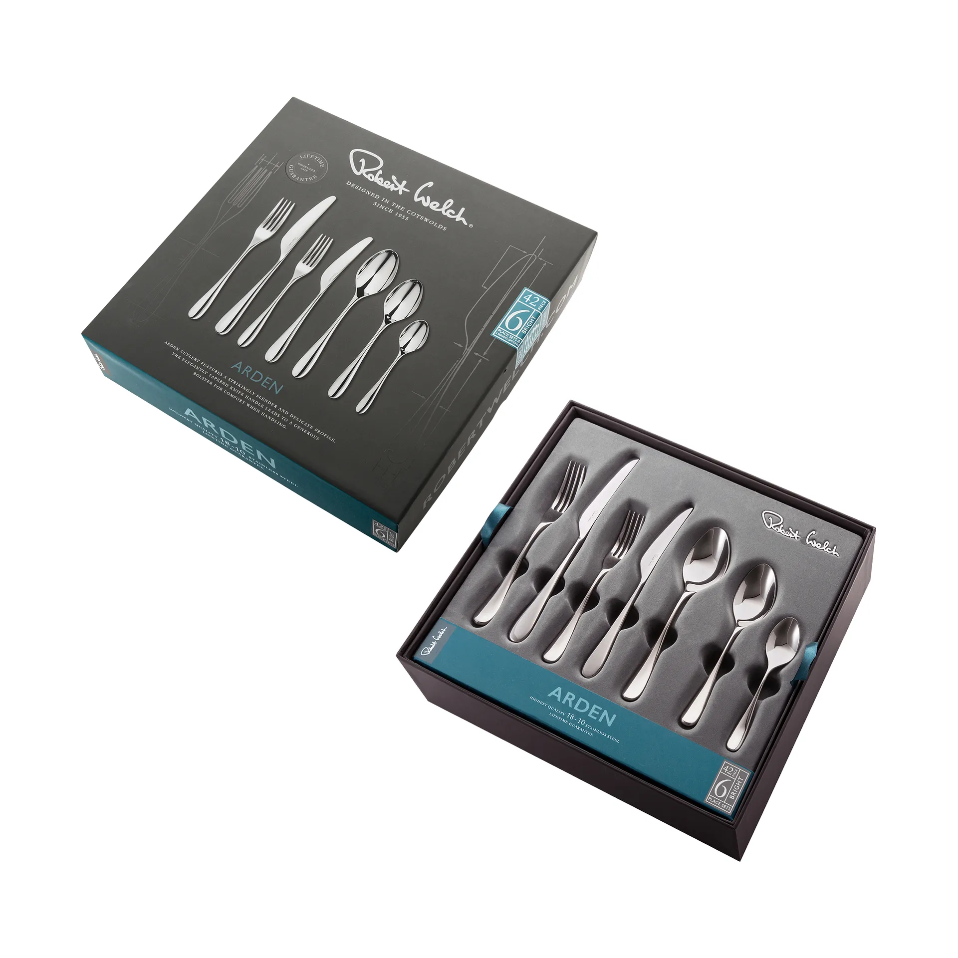 Cubertería Arden Bright, 42 piezas Robert Welch