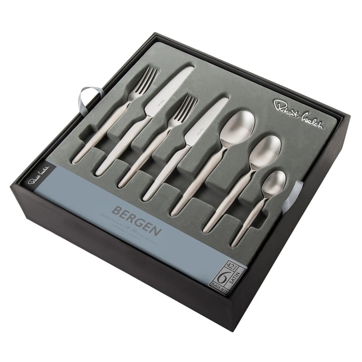 Cubertería Bergen mate, 42 piezas Robert Welch