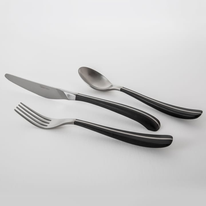 Cubertería Contour 24 piezas, negro Robert Welch