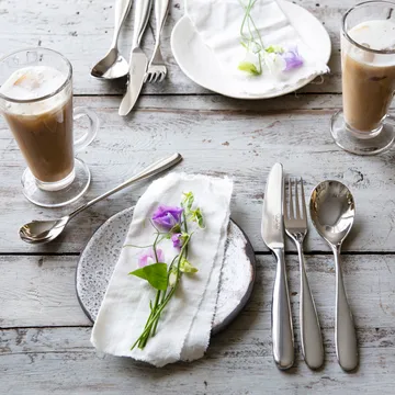 Cubertería + Cuchillo de carne Stanton Bright - 24 + 6 piezas - Robert Welch