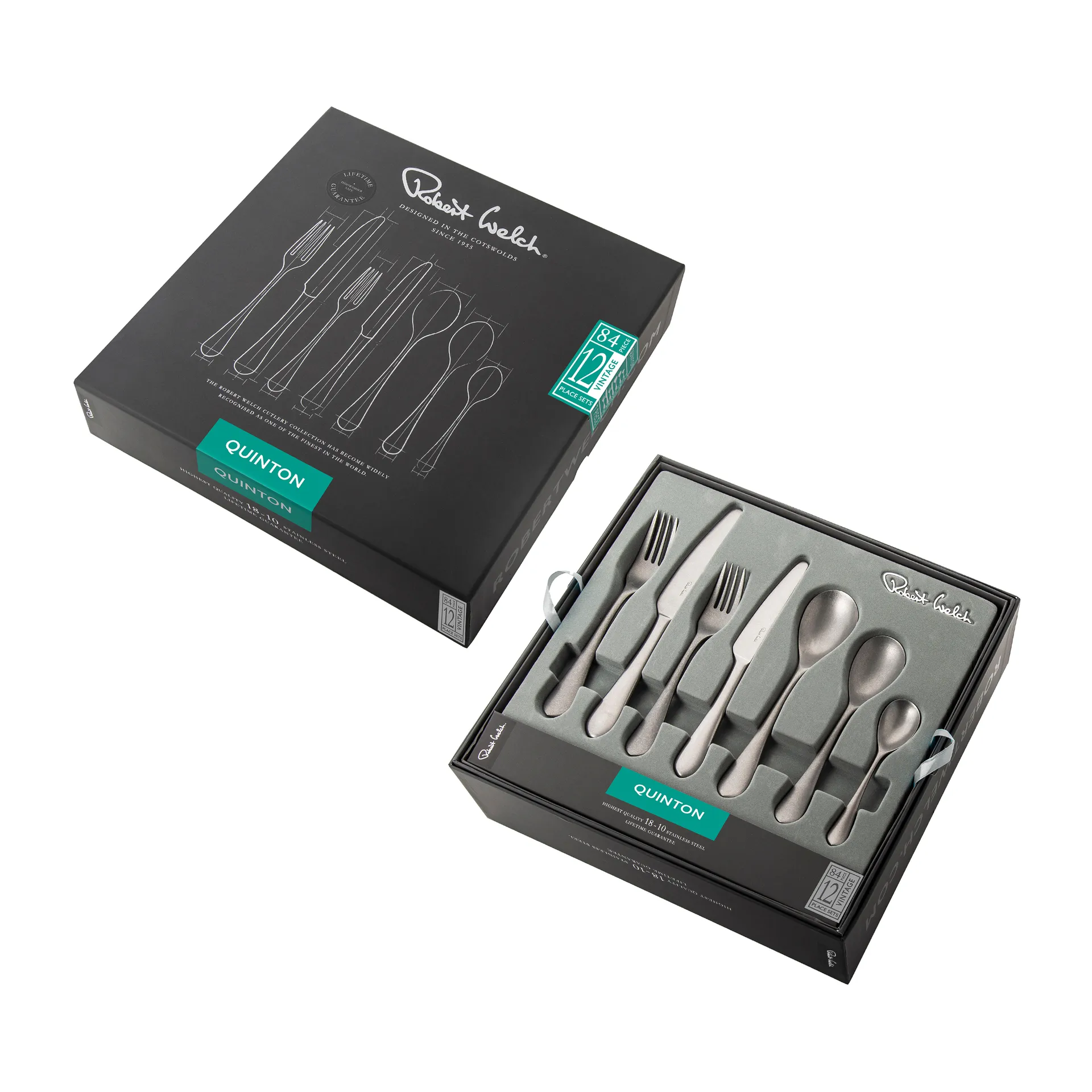 Cubertería Quinton Vintage, 84 piezas Robert Welch